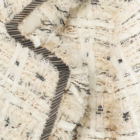 Cinq a Sept Maddie Ivory Metallic Beaded Tweed Blazer - Picture 6 of 12